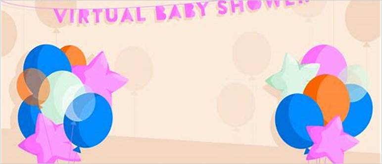 Virtual baby shower background